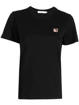 Maison Kitsuné fox-motif cotton T-shirt - Black