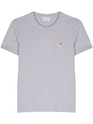 Maison Kitsuné fox-motif cotton T-shirt - Grey