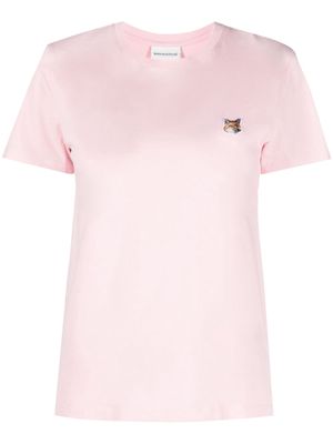 Maison Kitsuné fox-motif cotton T-shirt - Pink