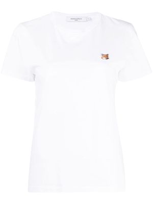 Maison Kitsuné fox-motif cotton T-shirt - White