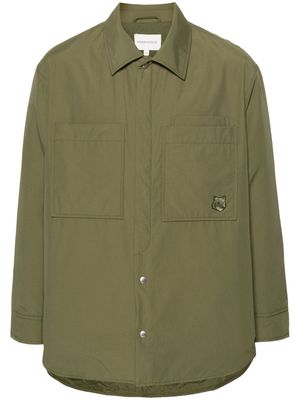 Maison Kitsuné Fox-motif padded shirt jacket - Green