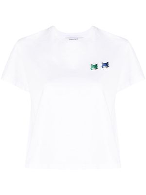 Maison Kitsuné fox motif short-sleeve T-shirt - White