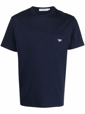 Maison Kitsuné fox-motif T-shirt - Blue