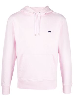 Maison Kitsuné fox-patch cotton hoodie - Pink