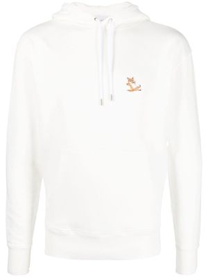 Maison Kitsuné fox patch cotton hoodie - White