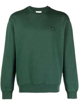 Maison Kitsuné Fox-patch cotton sweatshirt - Green