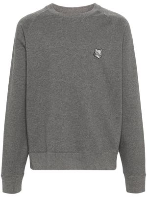 Maison Kitsuné fox-patch cotton sweatshirt - Grey
