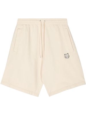 Maison Kitsuné fox-patch track shorts - Neutrals