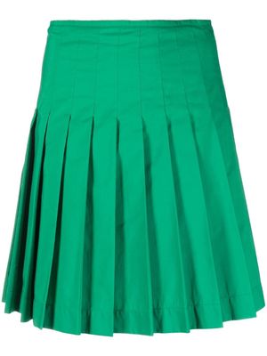 Maison Kitsuné fully-pleated above-knee skirt - Green