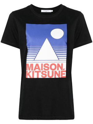 Maison Kitsuné graphic-print cotton T-Shirt - Black