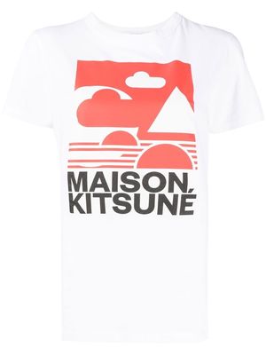 Maison Kitsuné graphic-print cotton T-Shirt - White