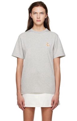 Maison Kitsuné Gray Chillax Fox T-Shirt