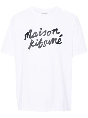 Maison Kitsuné Handwriting Comfort cotton T-shirt - White