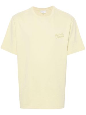 Maison Kitsuné Handwriting-embroidered T-shirt - Yellow