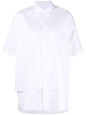 Maison Kitsuné layered cotton shirt - White