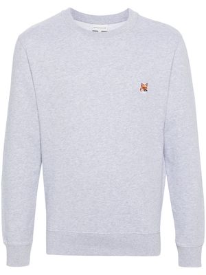 Maison Kitsuné logo-appliqué jersey sweatshirt - Grey