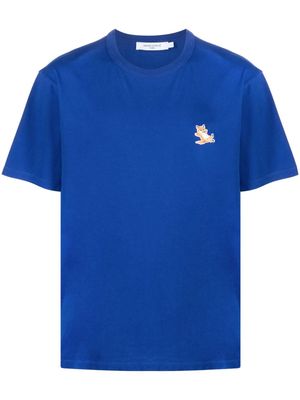 Maison Kitsuné logo-appliqué short-sleeve T-shirt - Blue