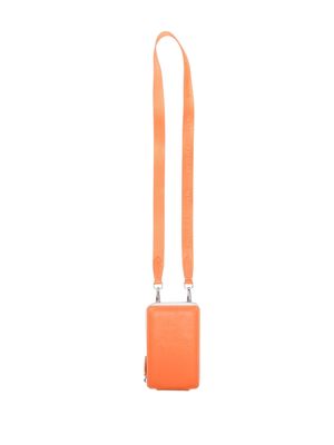 Maison Kitsuné logo-debossed leather wallet - Orange