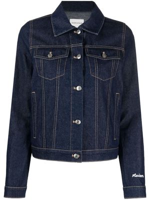 Maison Kitsuné logo-embroidered denim jacket - Blue