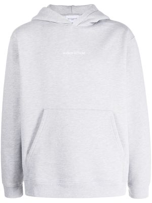 Maison Kitsuné logo embroidered hoodie - Grey