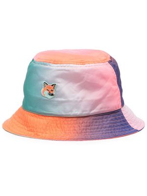 Maison Kitsuné logo-patch bucket hat - Multicolour
