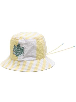 Maison Kitsuné logo-patch bucket hat - Yellow