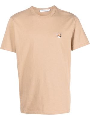 Maison Kitsuné logo-patch cotton T-shirt - Neutrals