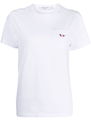 Maison Kitsuné logo-patch crew-neck T-shirt - White