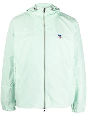 Maison Kitsuné logo-patch hooded jacket - Green