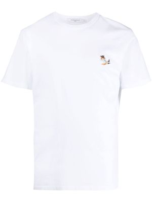 Maison Kitsuné logo-patch short-sleeve T-shirt - White