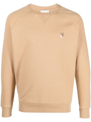 Maison Kitsuné logo-patch sweatshirt - Neutrals