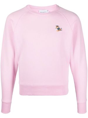 Maison Kitsuné logo patch sweatshirt - Pink