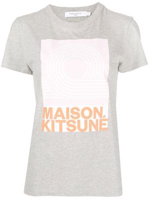 Maison Kitsuné logo-print cotton T-Shirt - Grey