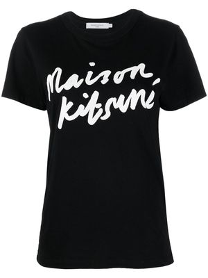 Maison Kitsuné logo-print crew-neck T-shirt - Black