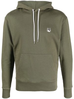 Maison Kitsuné logo-print hoodie - Green