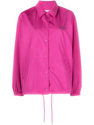 Maison Kitsuné logo-print press-stud jacket - Pink