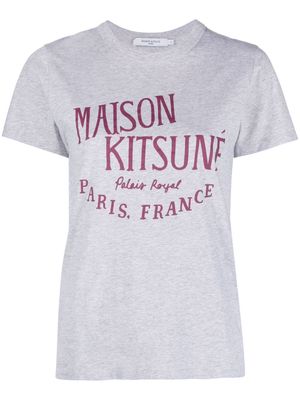 Maison Kitsuné logo-print short-sleeve T-shirt - Grey