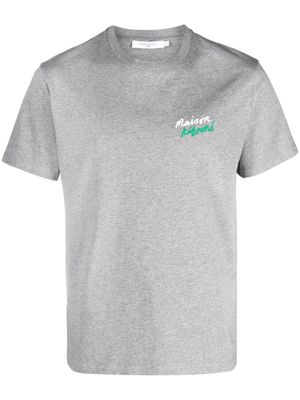 Maison Kitsuné logo-print short-sleeved cotton T-shirt - Grey
