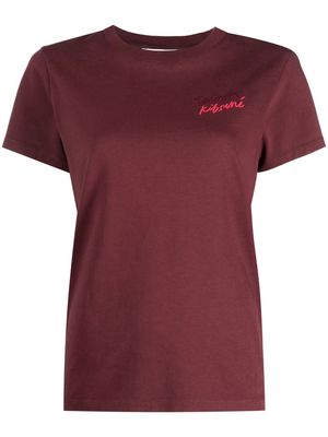 Maison Kitsuné logo-print T-shirt - Red