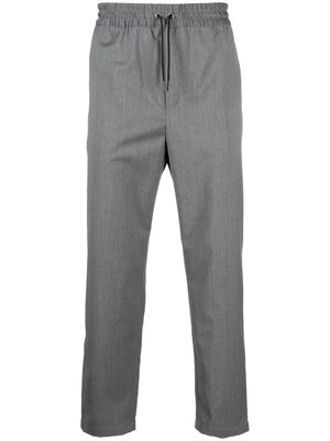 Maison Kitsuné mélange-effect drawstring trousers - Grey