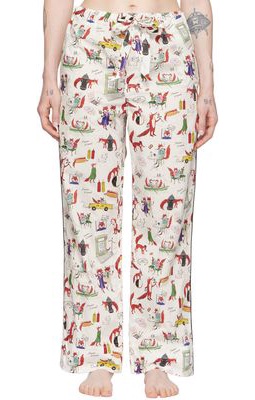 Maison Kitsuné Multicolor Cotton Pyjama Lounge Pants