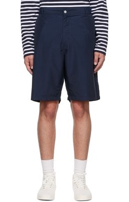 Maison Kitsuné Navy Nylon Shorts