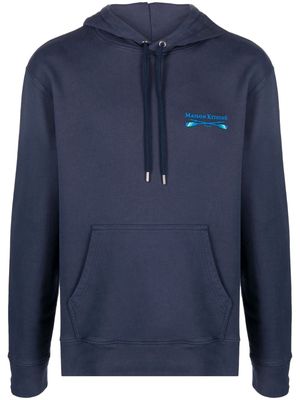 Maison Kitsuné Oars logo-embroidered hoodie - Blue