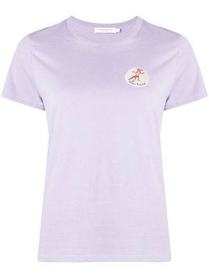 Maison Kitsuné Oly fox print T-shirt - Purple