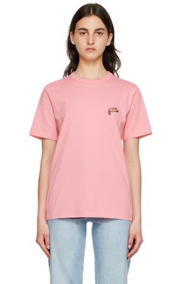 Maison Kitsuné Pink Olympia Le-Tan Edition Hot Dog Fox T-Shirt
