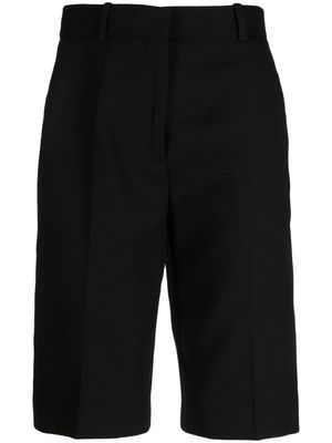 Maison Kitsuné pressed-crease wool-blend shorts - Black