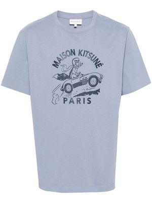 Maison Kitsuné Racing Fox cotton T-shirt - Blue