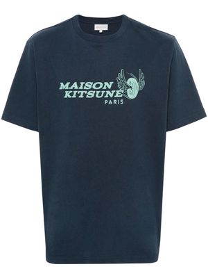 Maison Kitsuné Racing Wheels cotton T-shirt - Blue