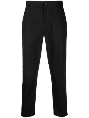 Maison Kitsuné straight-leg cotton trousers - Black