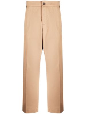 Maison Kitsuné straight-leg tailored trousers - Brown